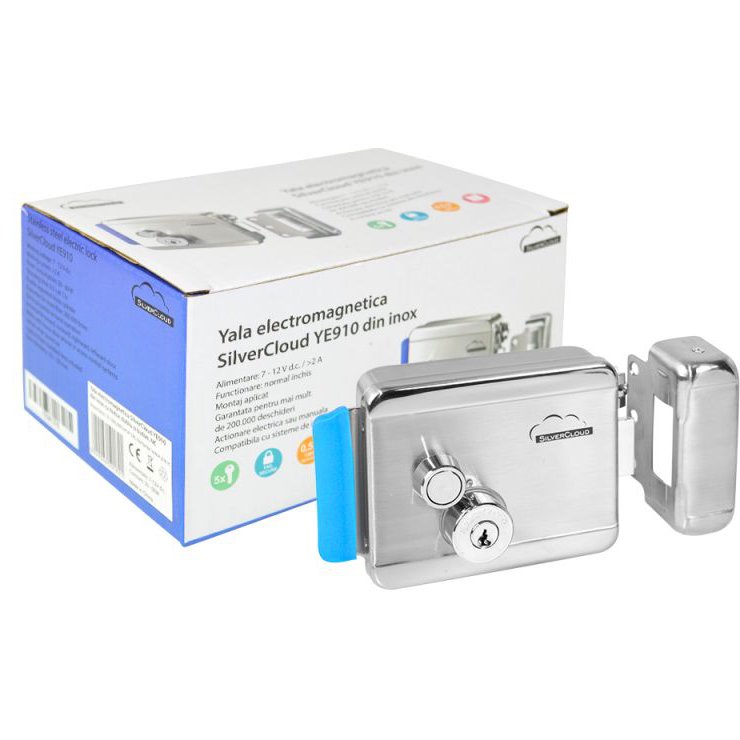 Yală electromagnetică SilverCloud YE910, inox, NC