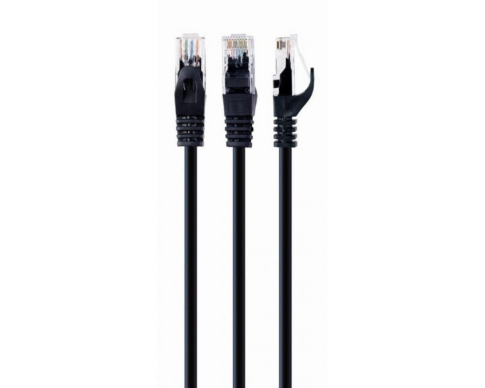 Patchcord CAT6 3M Cablexpert Negru - Conectare Rapidă