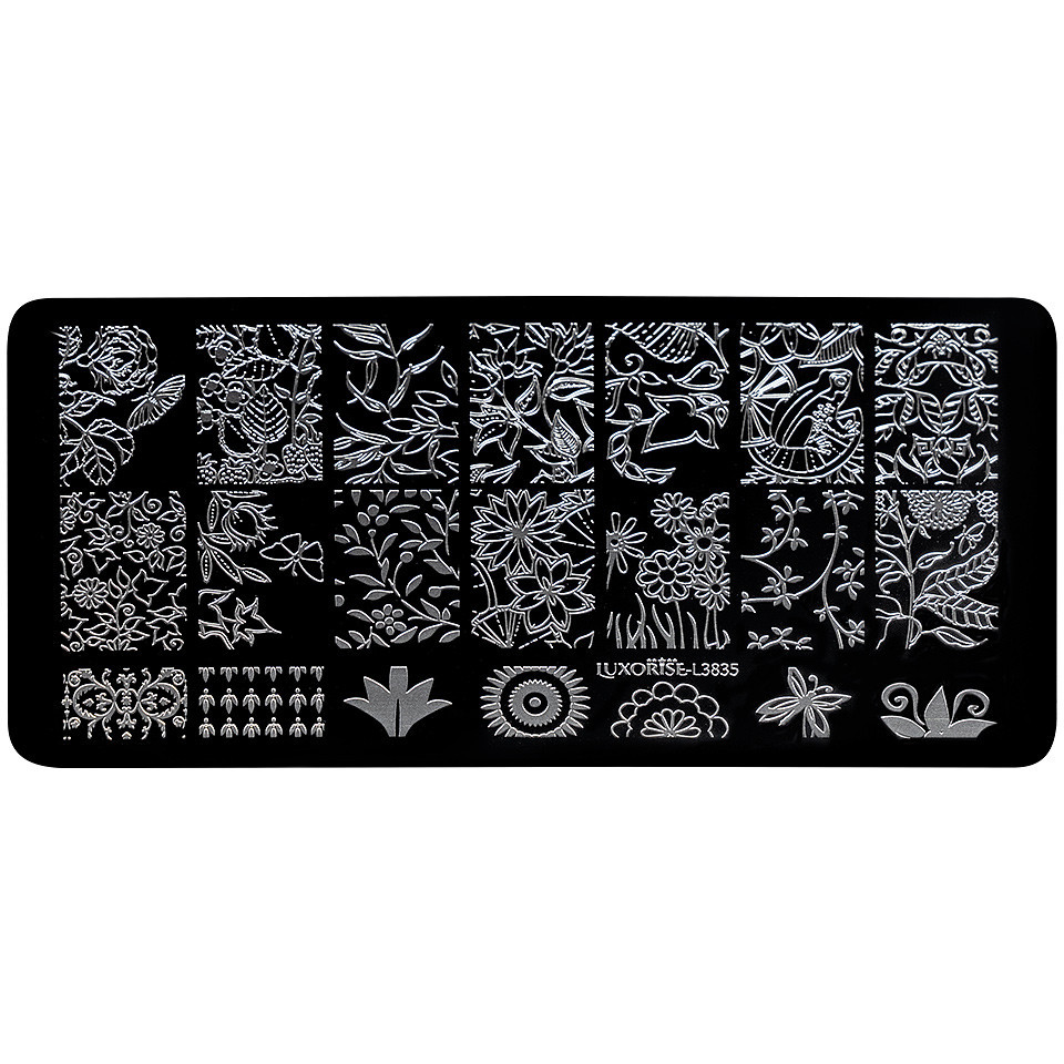 Matriță Metalică Unghii Luxorise Nature Rebirth