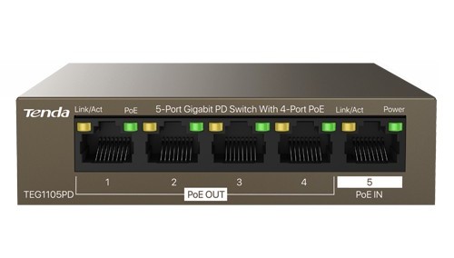 Switch PoE Tenda 5 Porturi, 30W