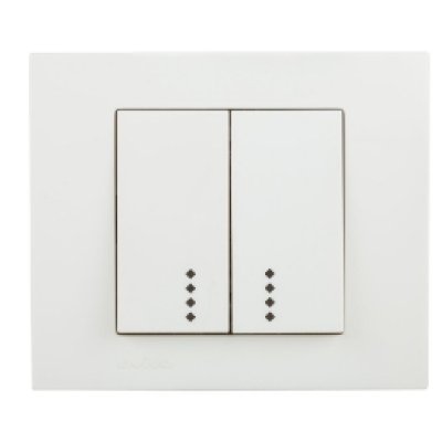 Comutator cu Led Grano Ovivo OV00013 16A 250V Alb