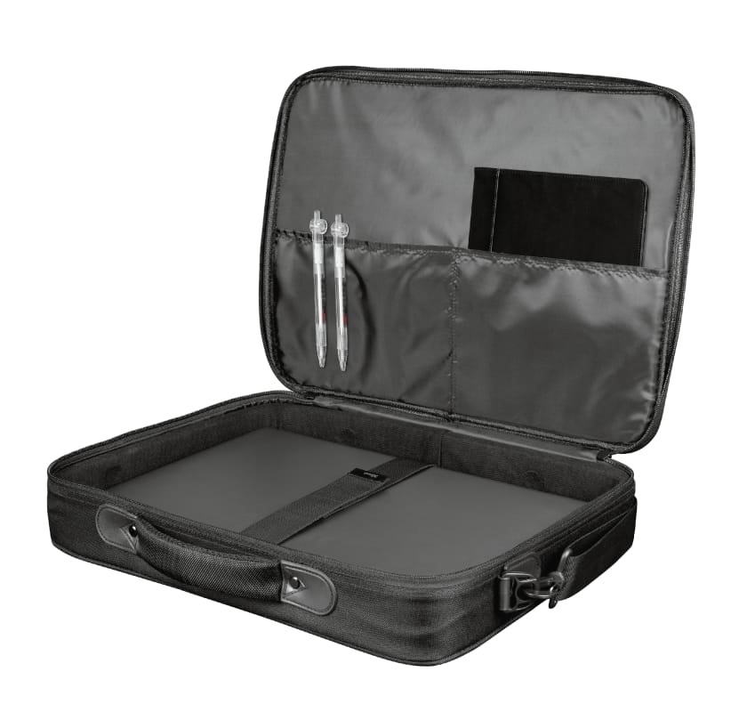 Geanta Laptop Trust Atlanta 15.6" - Neagră, Poliester Rezistent - imagine 5