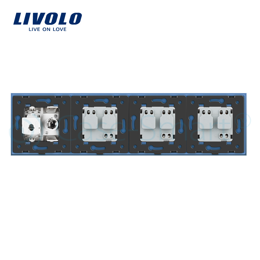 Priză Cvadruplă Livolo Sticlă, TV și Internet - imagine 14