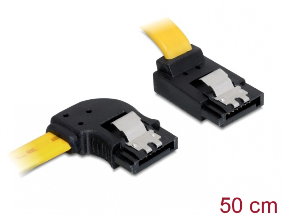 Cablu SATA III 6 Gb/s Delock 50cm cu fixare