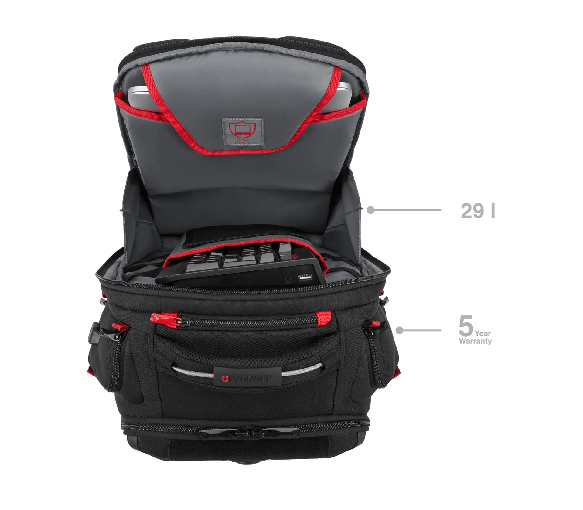 Rucsac Gaming Wenger PlayerOne 17.3" Negru - Protecție Premium - imagine 19