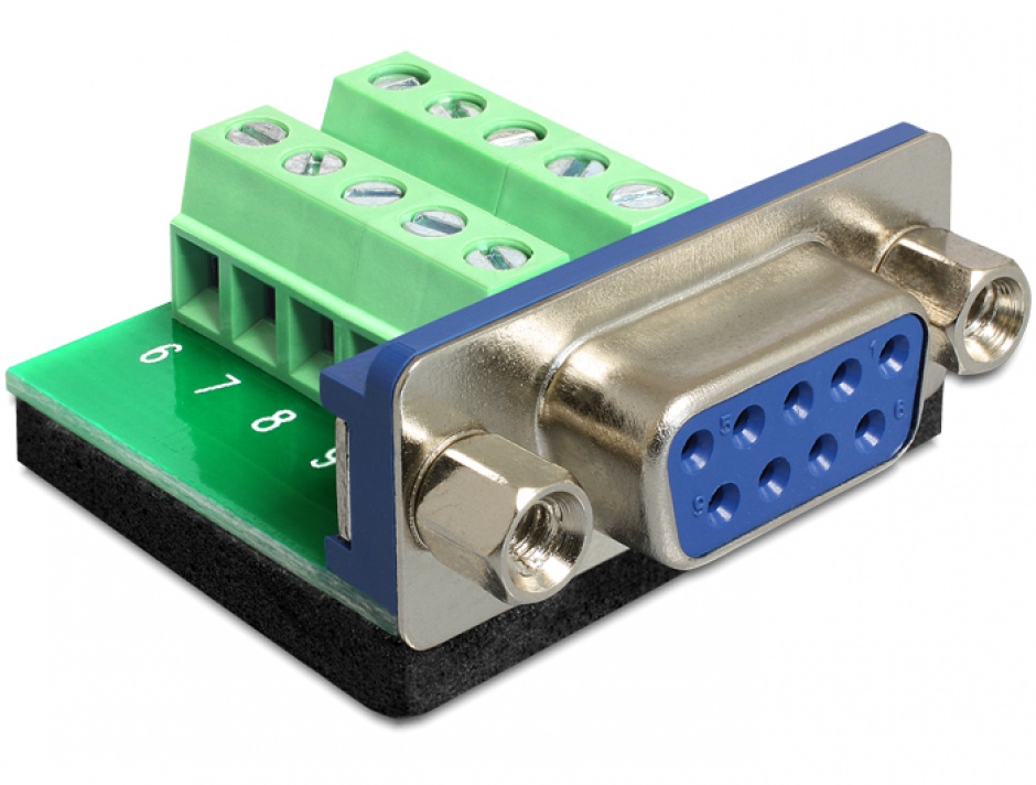 Adaptor Serial Delock 10 pini, Mama la Bloc Terminal