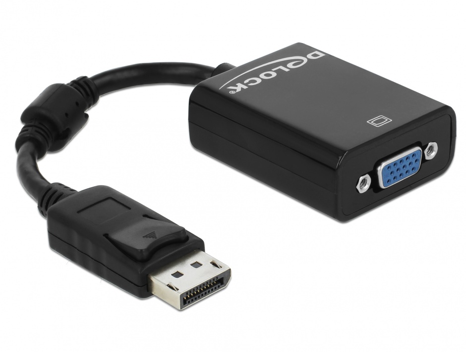 Adaptor DisplayPort la VGA Delock 61848, Negru