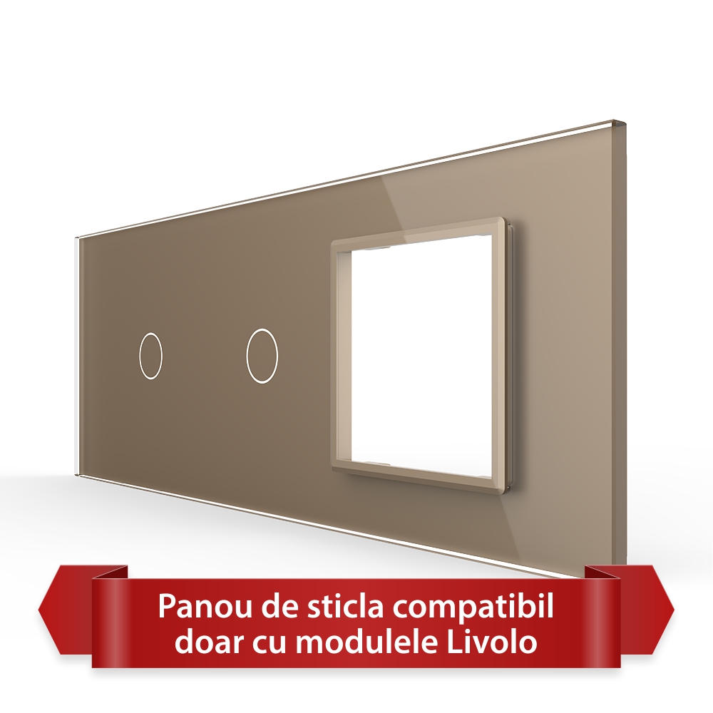Panou Livolo Sticlă 2xÎntrerupătoare + Priză - imagine 9