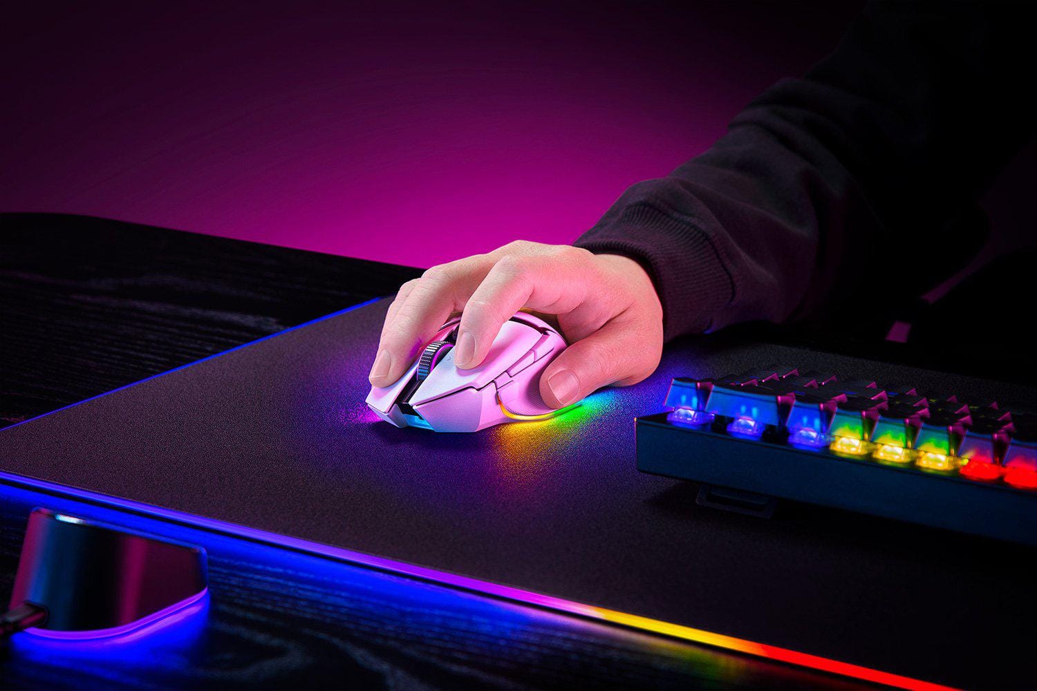 Mouse Gaming Razer Basilisk V3 Pro Alb | RGB Chroma, 11 Butoane - imagine 4