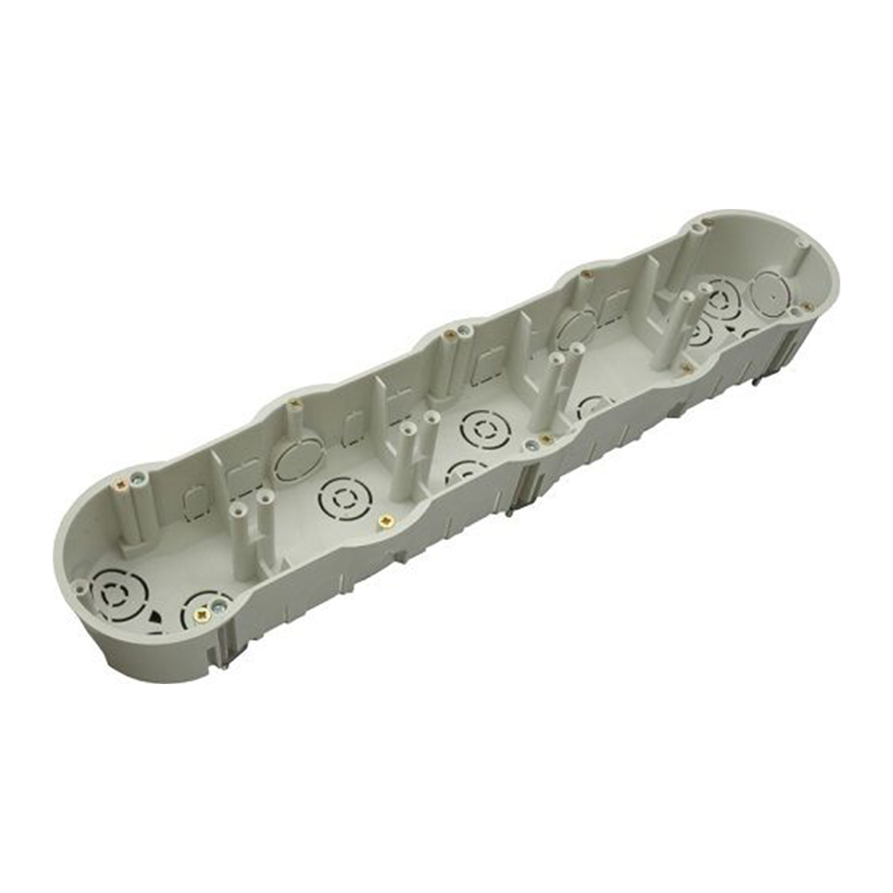 Doză cvintuplă rigips montaj încastrat, 8 suruburi incluse