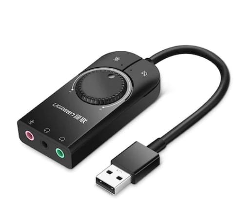 Adaptor Audio UGREEN USB la 2xJack 3.5mm - CM129 Negru - imagine 2