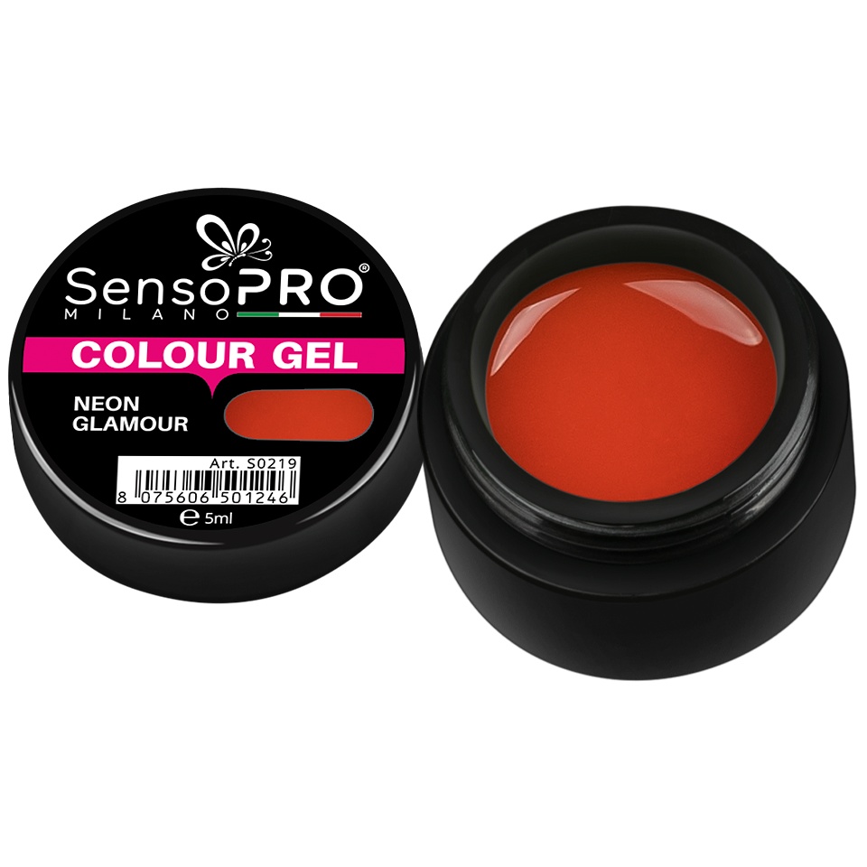 Gel UV Neon Glamour 5ml SensoPRO - Acoperire