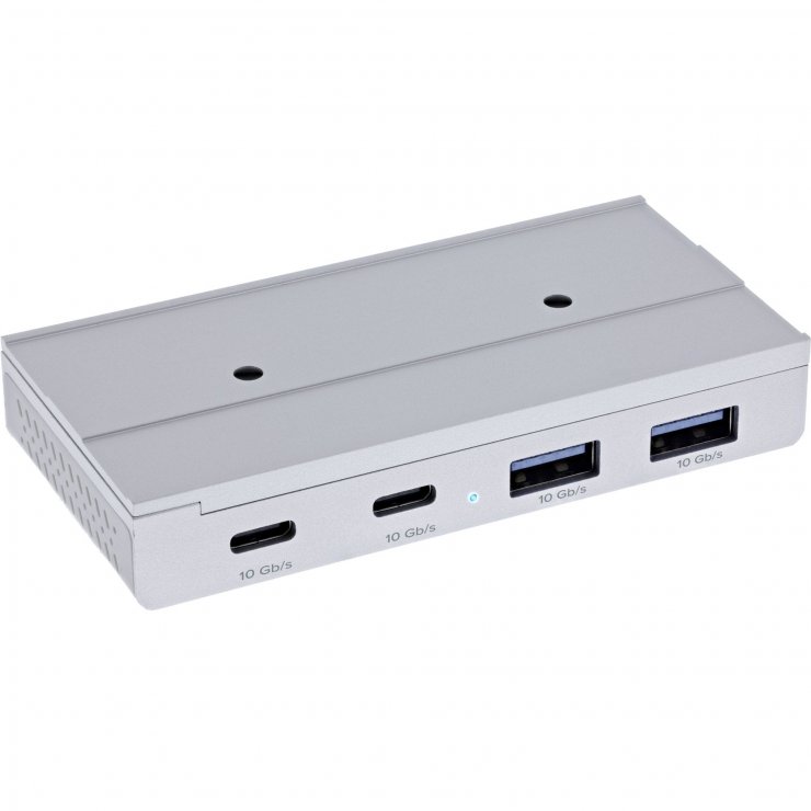 HUB magnetic USB type C 10Gb/s la 2 x USB-C + 2 x USB-A Aluminiu, InLine IL35395M