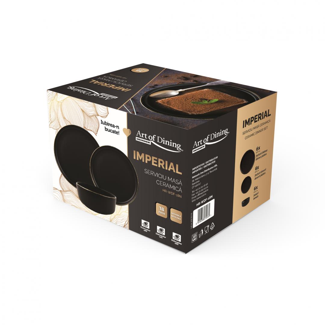 Serviciu Masa HEINNER Imperial 18 Piese - Ceramica Elegant - imagine 4