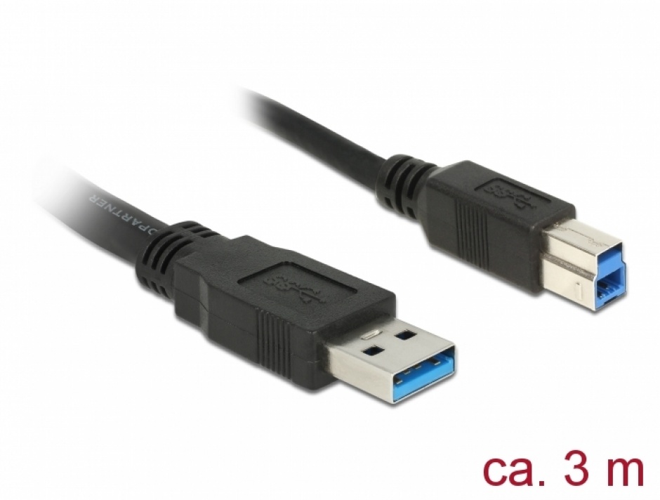 Cablu USB 3.0 Delock 3m, Transfer Rapid 5 Gbps