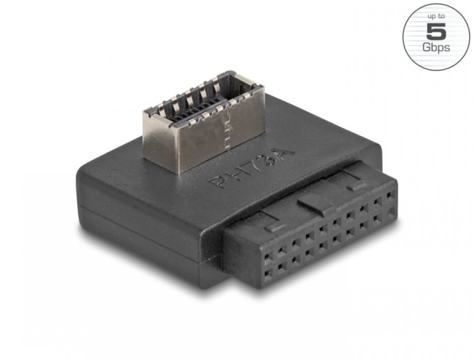 Adaptor Delock USB 3.2 90°, Pin Header la Type-E