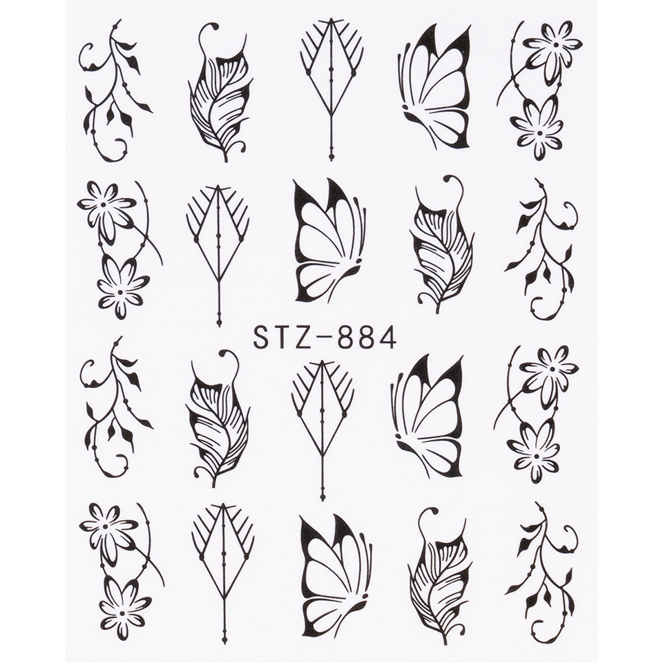 Tatuaj Unghii LUXORISE Simple Romantic Art, Model STZ-884