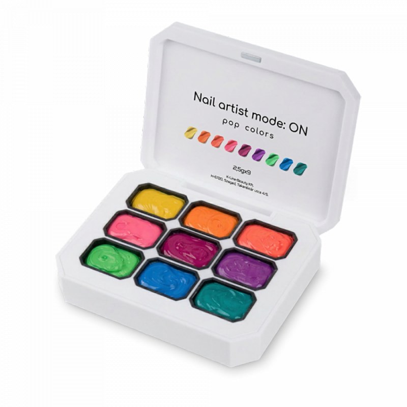 Geluri Stamping Art Ombre POP Colors Nailshop, 9 x 2,5 g