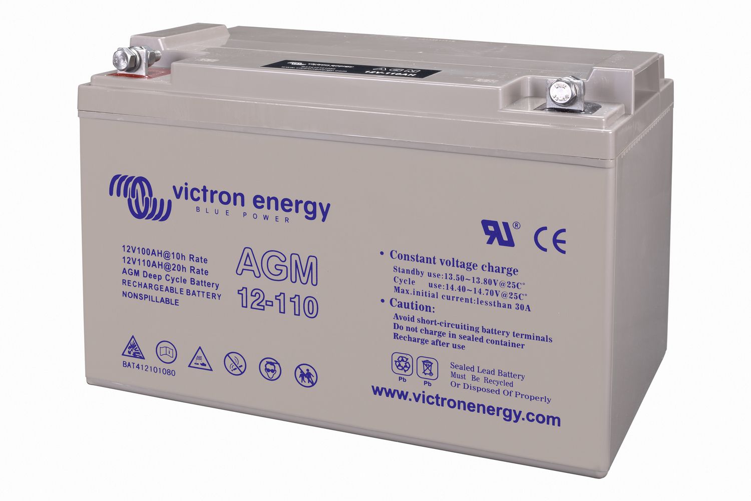 Acumulator Victron AGM 12V 110Ah Deep Cycle - Fără Întreținere - imagine 5