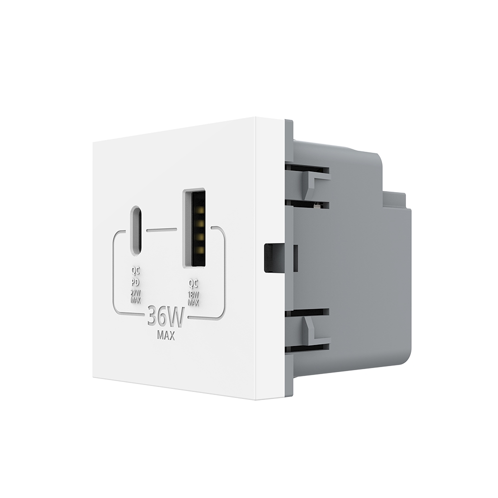 Modul Priza USB-A + USB-C LIVOLO, 36W, PD/QC