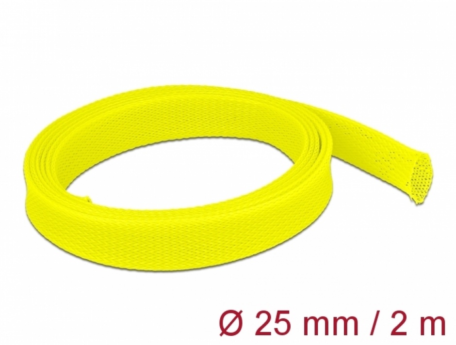Organizator Cabluri Delock 2m Galben, Elastic