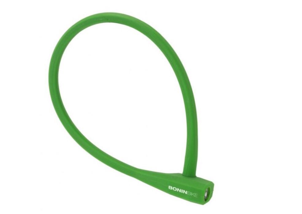 Antifurt Bicicletă BONIN Silicon 10x600mm Verde - Siguranță Maximă - imagine 1