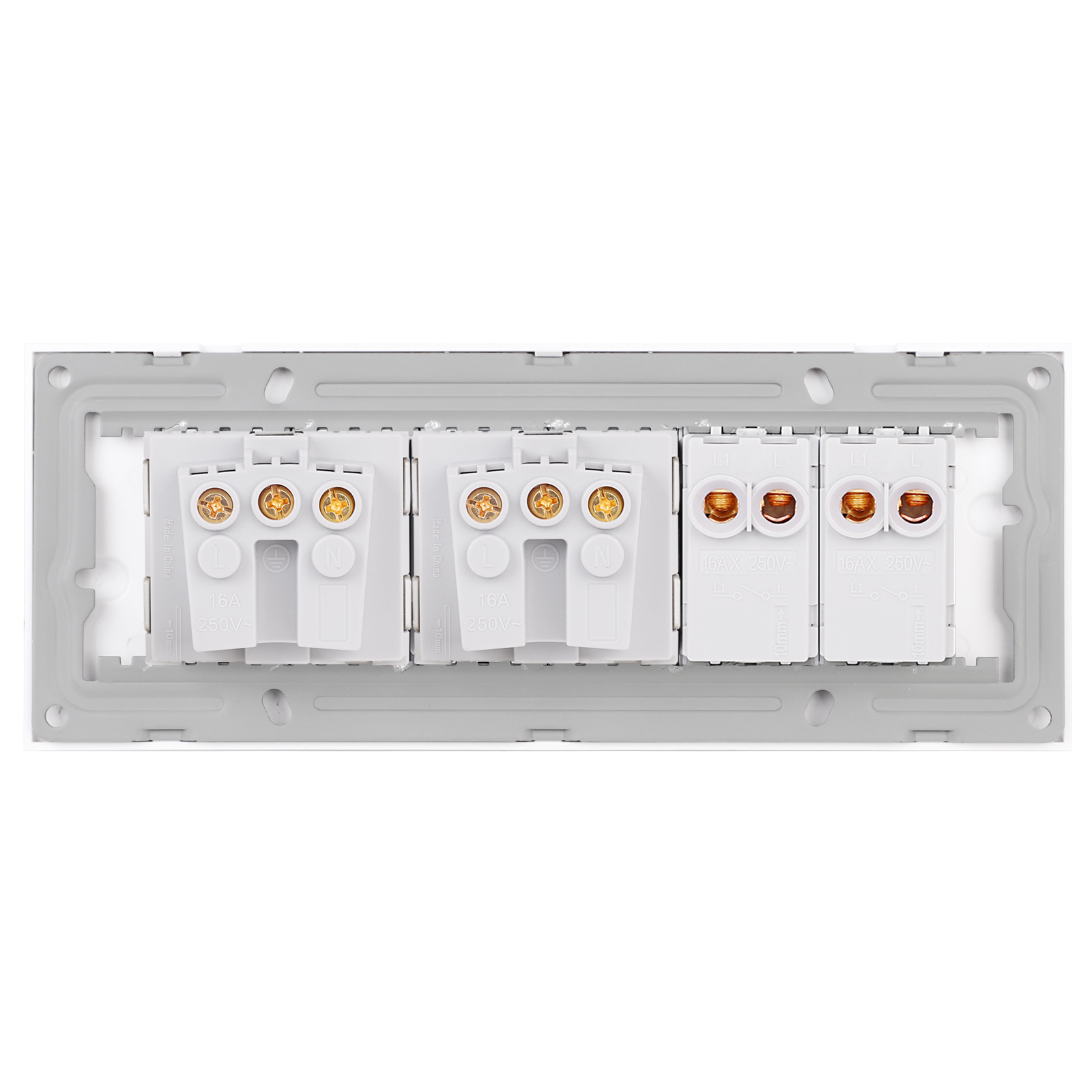 Intrerupator Dublu + 2 Prize Sticla LUXION, IP44 - imagine 4