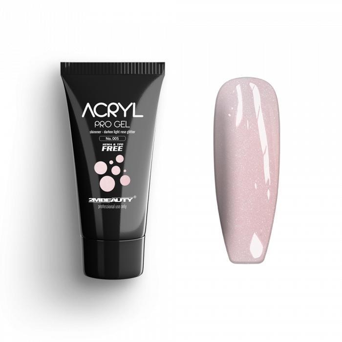 Acryl Pro Gel 2M Hema Free Roz Sclipici