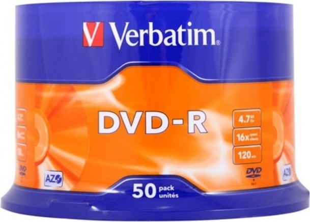 DVD-R Verbatim 4.7GB 16x 50 bucăți - Stocare Profesională