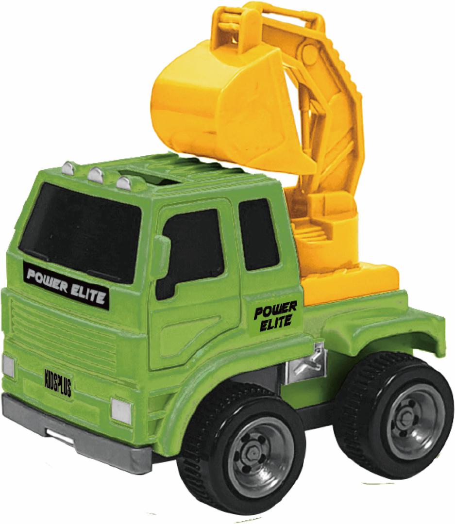 Excavator Jucărie Fricțiune 10cm Verde - Cevodle, Scara 1/43