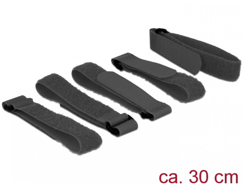 Set 5 curele cu arici Delock 300mm, Reutilizabile