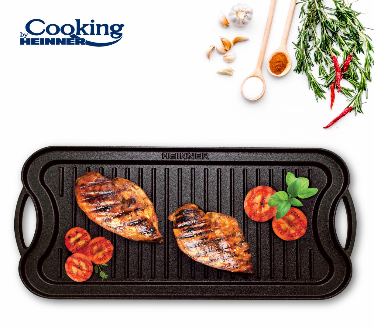 Tavă Grill Fontă Heinner Pura 51x26cm - Gătit Tradițional - imagine 3