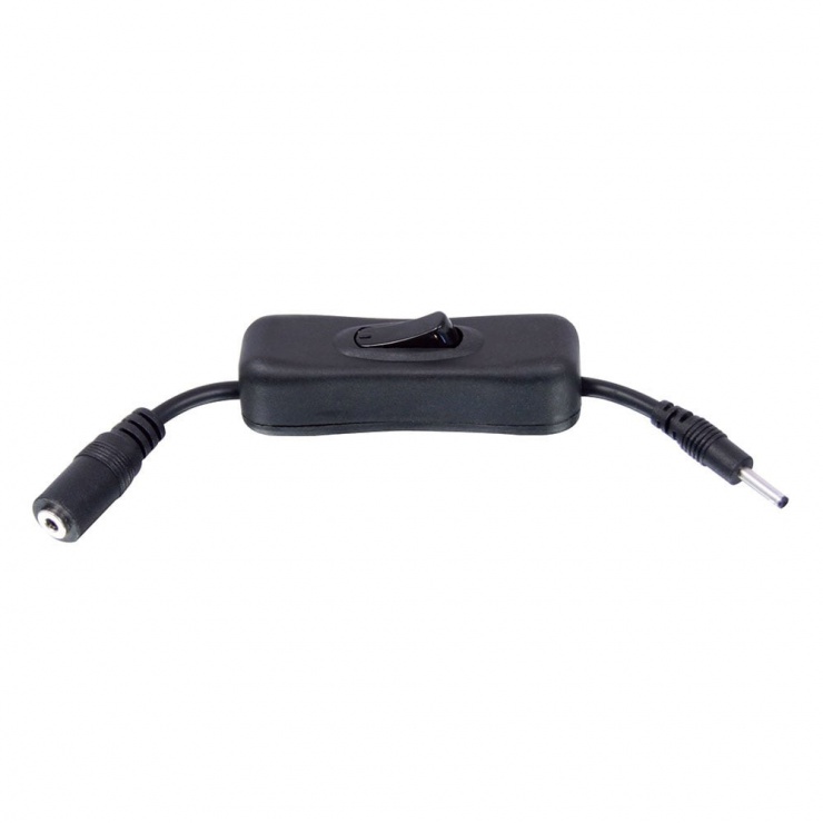 Prelungitor DC 0.70mm cu Buton ON/OFF Lindy, 0.15m