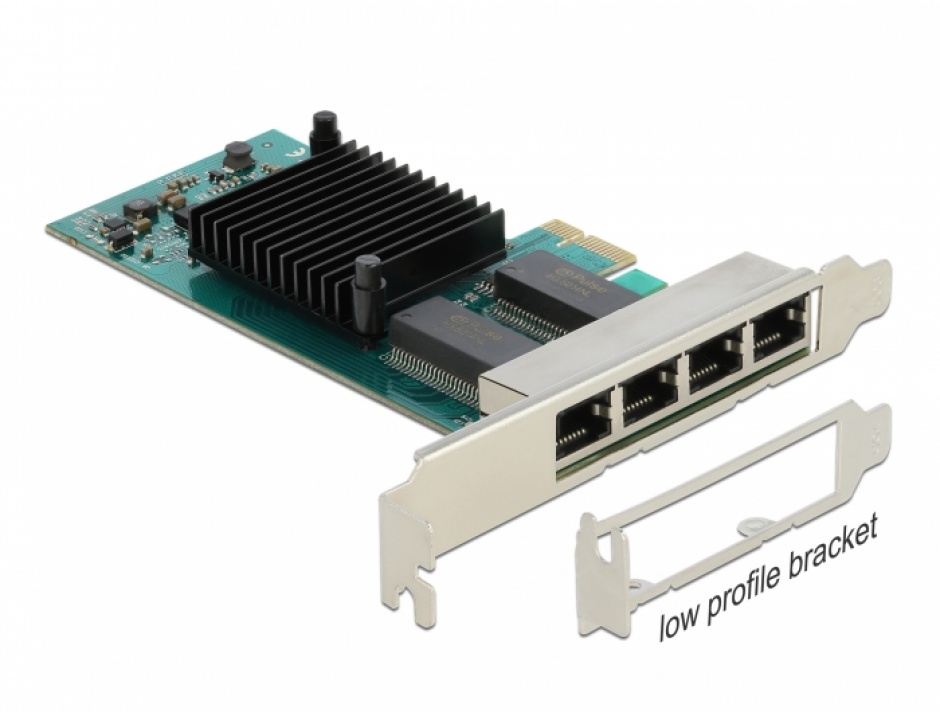 Placa PCI-E 4x Gigabit LAN Intel Delock