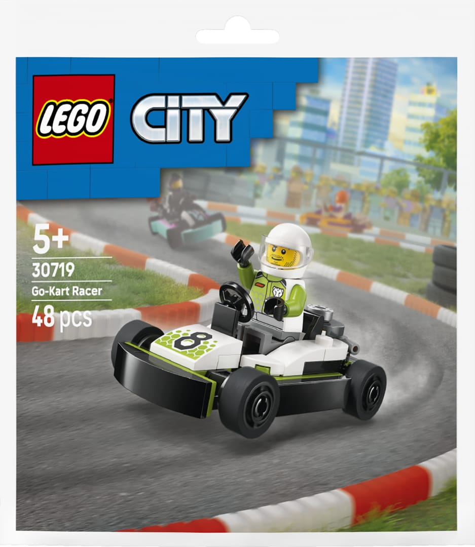 LEGO City Mașină de Curse Cart cu Pilot 30719 - imagine 2