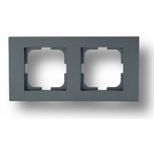 Rama Dubla Grano Met Ovivo OV00197, fumuriu, 2 module