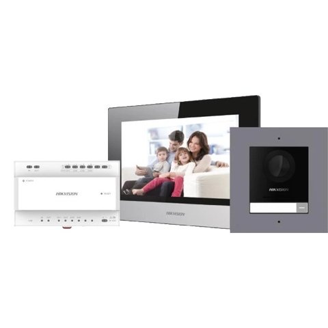 Kit Videointerfon Hikvision 2 Fire, Monitor 7 inch