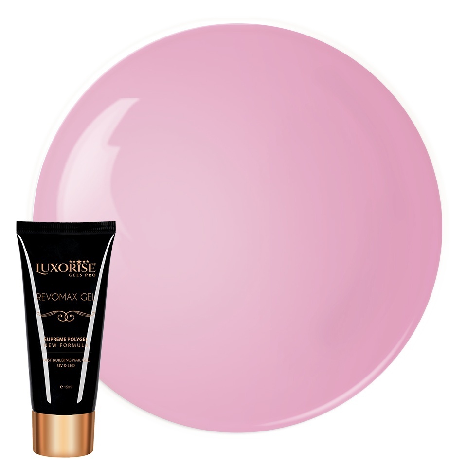 Polygel Luxorise Milky Pink 15ml - Construcție Ușoară