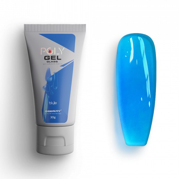 Polygel Glass 2M Hema Free Blue 30gr Nailshop