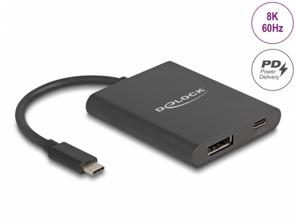 Adaptor USB-C la DP 8K, Delock 64202