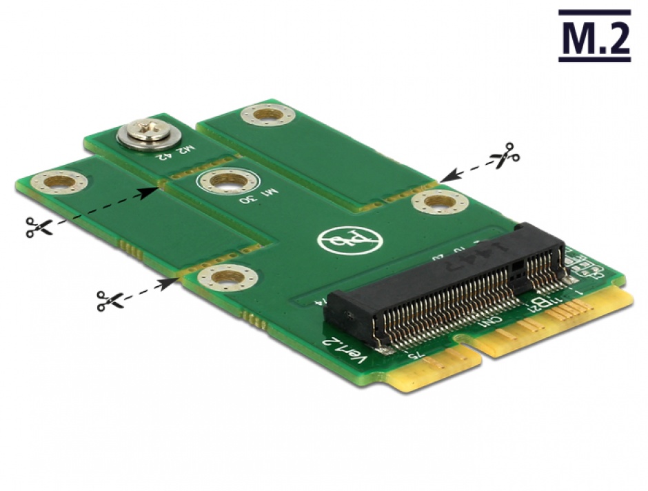 Adaptor Mini PCIe la M.2 NGFF Key B - Delock
