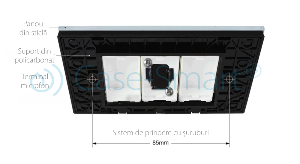 Priza Microfon Livolo Sticlă Standard Italian - imagine 4