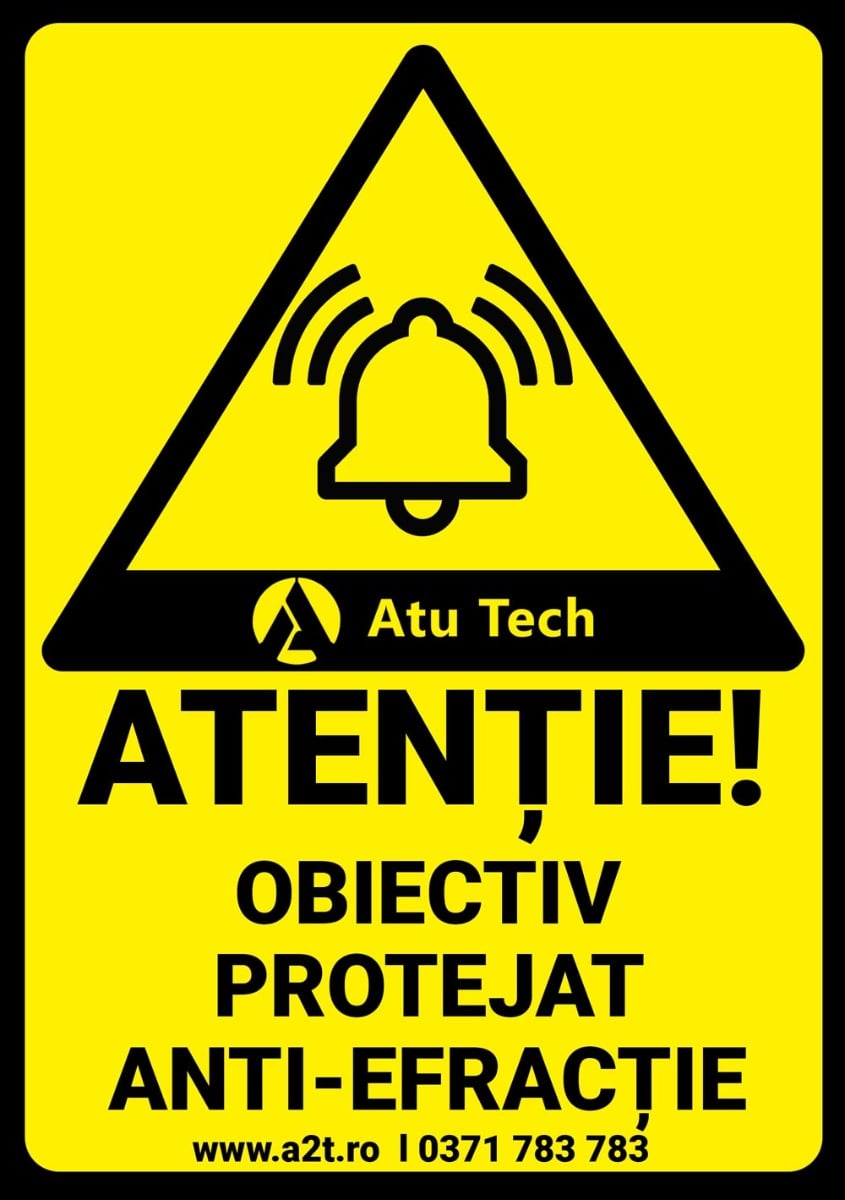 Sticker Antiefractie Atu tech - Protecție vizibilă