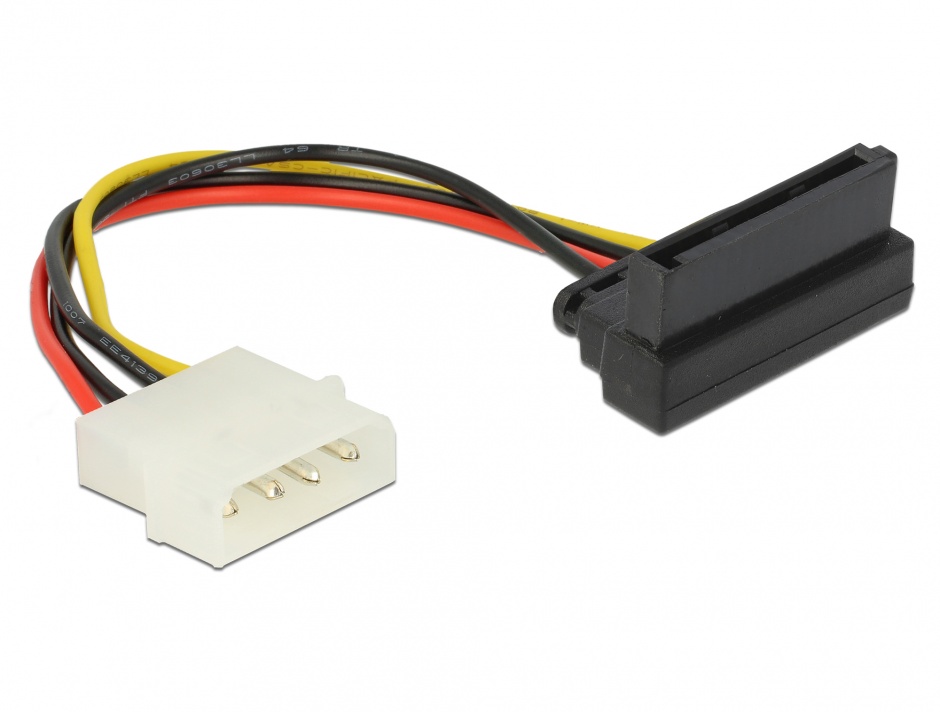 Cablu SATA la Molex unghi 90°, Delock