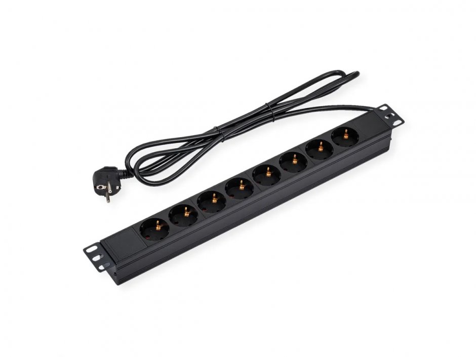 Prelungitor PDU 19" 8x Schuko 3m Value