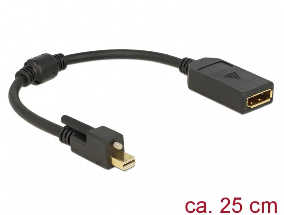 Adaptor Mini DP la DP 4K, Surub T-M, Delock