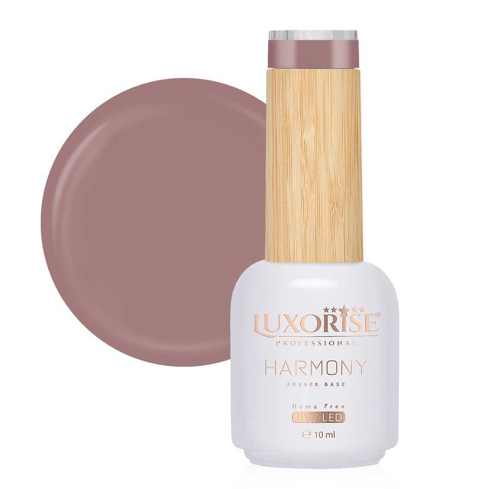 Rubber Base Hema Free Luxorise Harmony Cashmere Cocoa 10ml - imagine 2