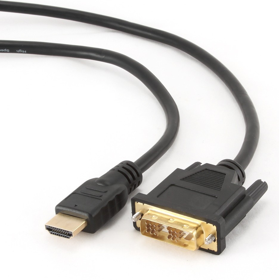 Cablu Adaptor HDMI-DVI Gembird 3m Conectori Auriti - imagine 2