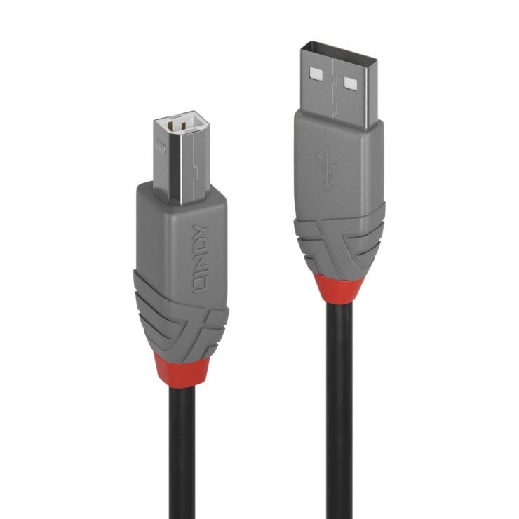 Cablu USB 2.0 Lindy Anthra 0.2m A-B