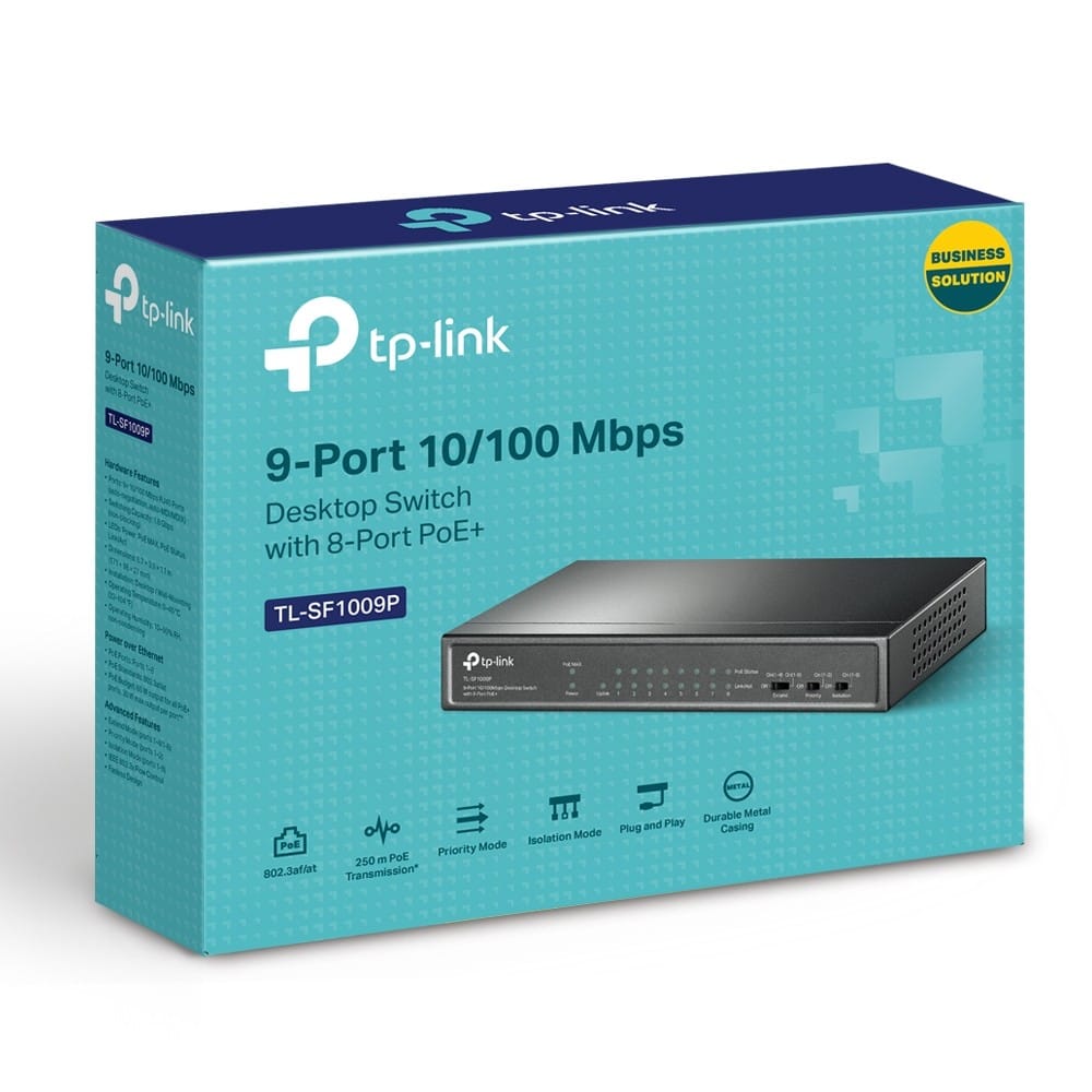 Switch TP-LINK TL-SF1009P 9 Porturi PoE 65W - Rețea Profesională - imagine 16